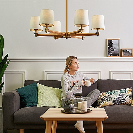 Люстра Jorgenson D85 Beige/Light Wood Imperiumloft 203573-26 - фото