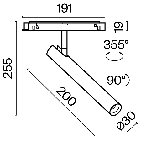 Трековый светильник Technical Focus T TR141-2-6W3K-M-B - фото