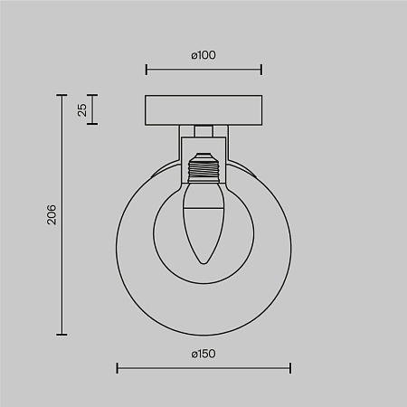 Настенный светильник (бра) Maytoni Basic form MOD521WL-01G1 - фото