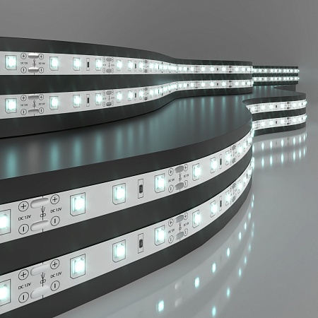 Комплект светодиодной ленты 12 В 4,8 Вт/м 60 Led/м 2835 IP20, холодный белый свет 6500К, 5 м Набор светодиодной ленты 12V 4,8W 60Led 2835 IP20 холодный белый, 5м Elektrostandard - фото