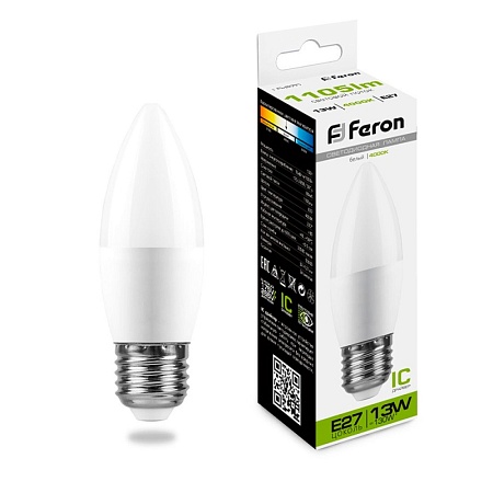 Лампа светодиодная Feron LB-970 Свеча E27 13W 175-265V 4000K - фото
