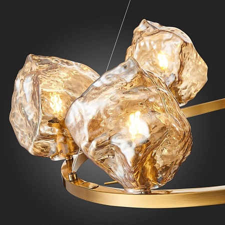 Люстра подвесная ST-Luce Латунь/Янтарный E14 6*40W SL1175.303.06 - фото