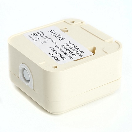 Розетка 1-местная б/з STEKKER, PST16-20-20 (RA 16-131-БЖ), пластик АВС, 250В, 16А, IP20, слоновая кость - фото