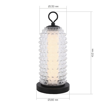 Прикроватная лампа ST-Luce черный/прозрачный LED 1*12W 4000K SL6144.404.01 - фото