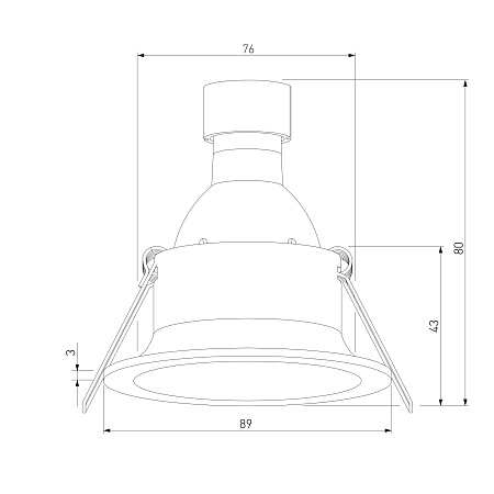 Светильник встраиваемый Andi GU10 белый IP44 25061/01 Elektrostandard - фото
