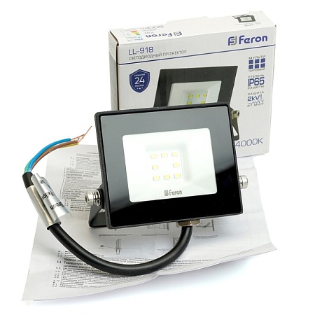Светодиодный прожектор Feron LL-918 IP65 10W 6400K - фото