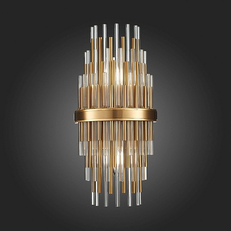 Бра ST-Luce Латунь/Прозрачный, Латунь E14 2*40W SL1628.301.02 - фото
