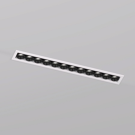 DK2515-WB Встраиваемый светильник SPACE со светодиодом L240mm 220V 20W 38° 4000К IP20 белый/черный алюминий - фото