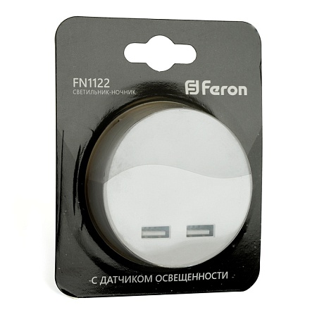 Светильник ночник Feron c 2мя USB выходами, FN1122 0,5W 230V, белый - фото