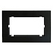 Рамка  2-местная (без перемычки), металл, STEKKER, MFR00-7012-05, серия Катрин, черный - фото