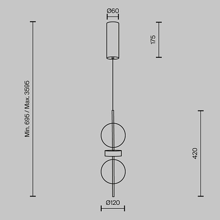 Подвесной светильник Maytoni MOD478PL-L8B3K - фото