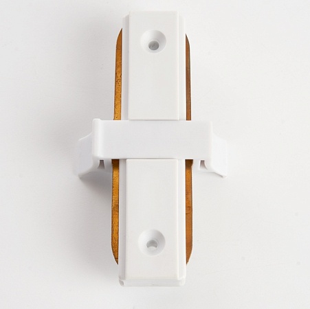 Коннектор прямой однофазный для шинопровода, белый, LD1000 - фото