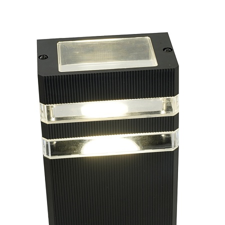 Светильник садово-парковый  Feron.ONE DH0807-P, на стену вверх/вниз,  2*GU10 220-240V, черный пластик - фото