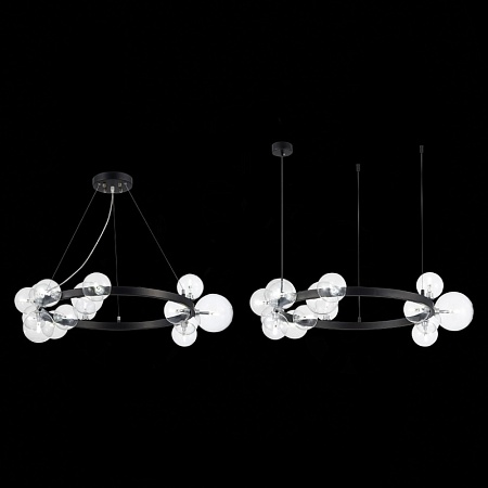 Светильник подвесной ST-Luce Черный/Прозрачный G4 15*5W SL1165.403.15 - фото