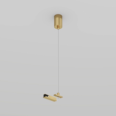 TR5717-SB Подвод питания для подвесного монтажа трека SHINE BASE, 48V DC, IP20, 2м, сатинированная латунь, алюминий - фото