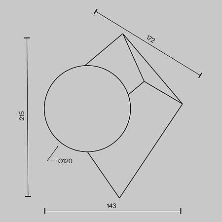 Настенный светильник (бра) Maytoni MOD445WL-01PT - фото