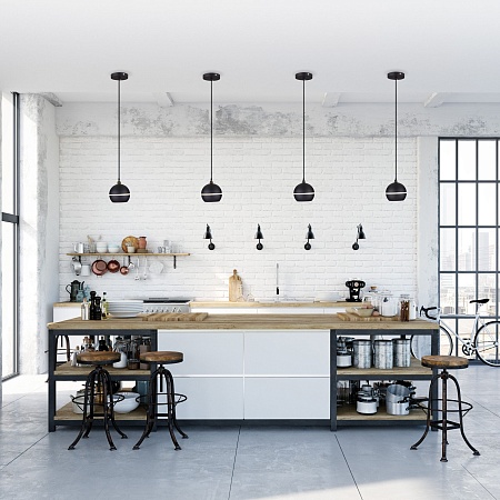 Подвесной светодиодный светильник DLS023 9W 4200K черный Elektrostandard - фото