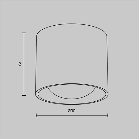 Потолочный светильник Technical Lens C217CL-15W4K-W - фото