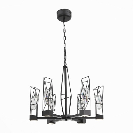 Люстра подвесная ST-Luce Серый графит/Серый графит, Прозрачный LED 6*8W 4000K SL815.303.06 - фото