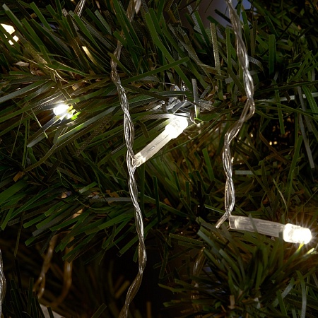 Светодиодная гирлянда Feron CL90  7 веток (2м) + 1.5м 230V 5000K, c питанием от сети, прозрачный шнур - фото