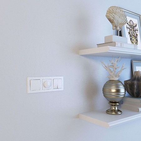 Выключатель одноклавишный проходной белый W1212001 - фото