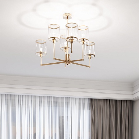 Потолочный светильник Eurosvet 60144/6 золото - фото