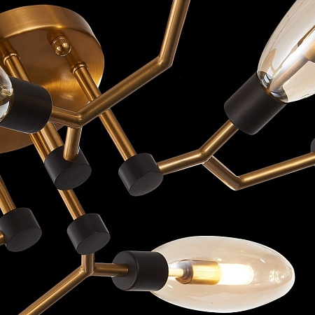 Люстра потолочная ST-Luce Латунь/Коньячный G9 8*5W SL1174.302.08 - фото