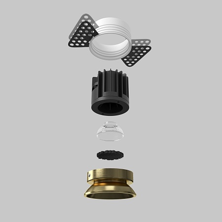 Встраиваемый светильник Technical Round DL058-7W4K-TRS-BS - фото