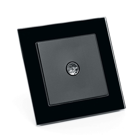 Розетка телевизионная 1-местная ,STEKKER, GLS00-7008-05 ,75 Ом, 5-862МГц, серия Катрин, черный - фото