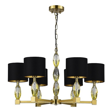 Люстра подвесная ST-Luce Латунь/Черный E14 6*40W SL1759.303.06 - фото
