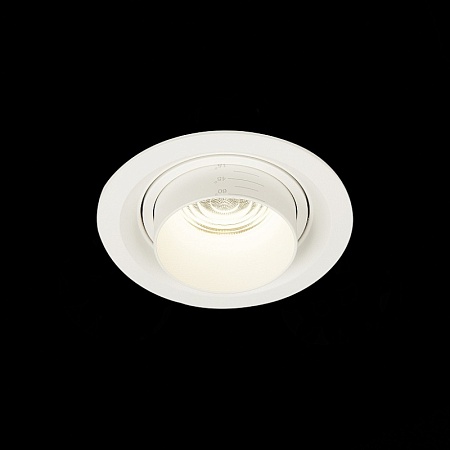 Св-к встр. Zoom Белый LED 1*12W 4000K 960Lm Ra90 15°-60° IP20 D115xH95 170-240V ST701.548.12 - фото