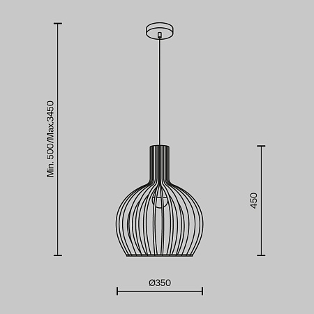 Подвесной светильник Maytoni Roots MOD194PL-01W - фото