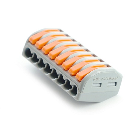 Клемма строительно-монтажная 8-проводная STEKKER, LD222-418 - фото