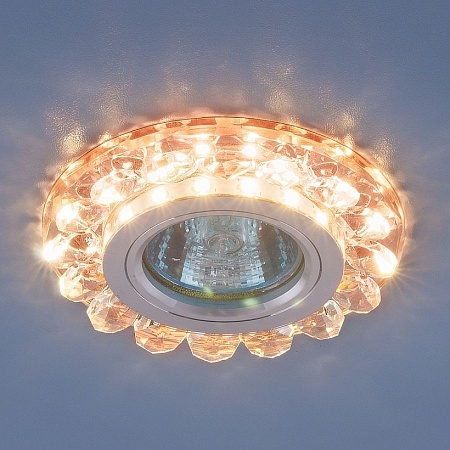 Точечный светильник с LED подсветкой 6036 MR16 GD золото - фото