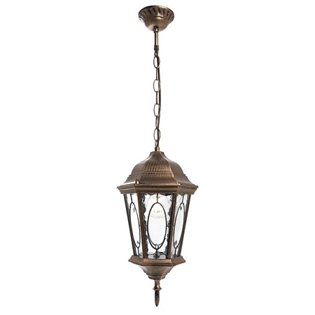 Светильник садово-парковый Feron PL164 шестигранный на цепочке 60W E27 230V, черное золото - фото