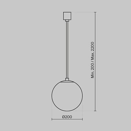 Подвесной светильник Technical Luna P039PL-5W4K-20-B - фото