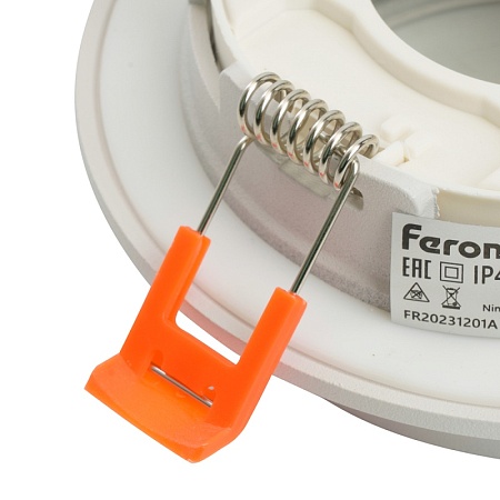 Светильник встраиваемый Feron DL504 потолочный GX53 белый круг IP44 - фото