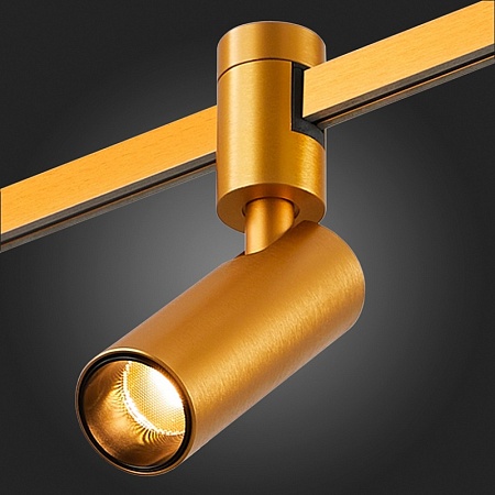 Магнитный трековый светильник FARM Золотистый LED 1*5W 3000K 350Lm Ra90 60 IP20 D35xH10 ST811.206.05 - фото