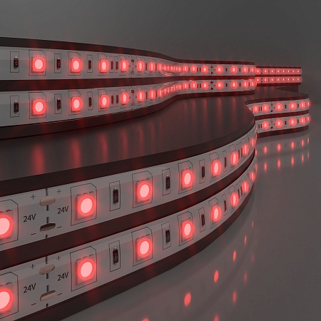 Светодиодная лента 24 В 14,4 Вт/м 60 Led/м 5050 IP65, красный, 5 м Лента светодиодная 24V 14,4W 60Led 5050 IP65 красный, 5м Elektrostandard - фото
