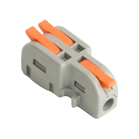 Клемма супер-компактная разветвительная 1 вход, 2 выхода, наборная STEKKER,LD220-102 - фото