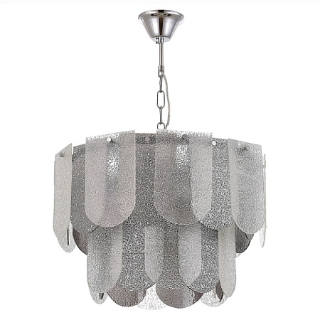 Светильник подвесной Хром/Прозрачно-Дымчатый E14 7*40W SLE1125-103-07 - фото