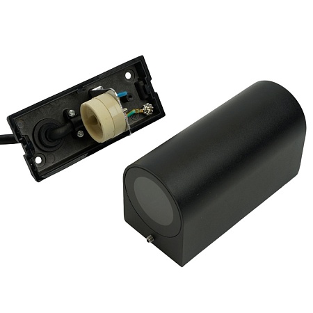 Светильник садово-парковый Feron DH023,на стену, GU10 MR11 230V, черный - фото