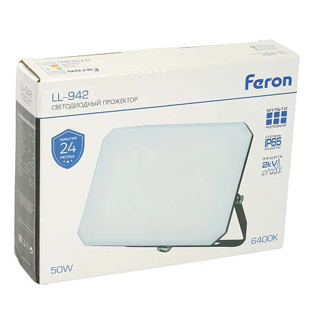 Светодиодный прожектор Feron LL-942 IP65 50W 6400K - фото