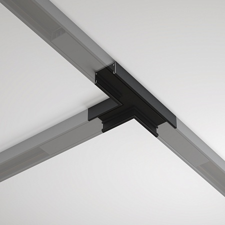 Т- образный коннектор накладной Basity, черный - фото