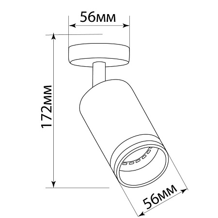 Светильник Feron ML231 LUNA настенно-потолочный под лампу GU10, черный - фото