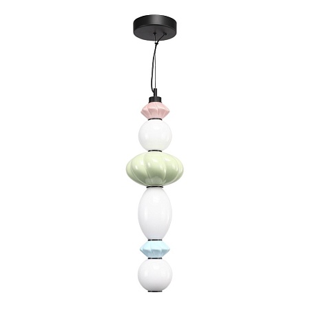Светильник подвесной ST-Luce черный/розовый, зеленый, синий, опаловый LED 1*24W 3000K SL6134.433.01 - фото