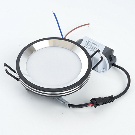 Светодиодный светильник Feron AL612 встраиваемый 7W 4000K черный - фото