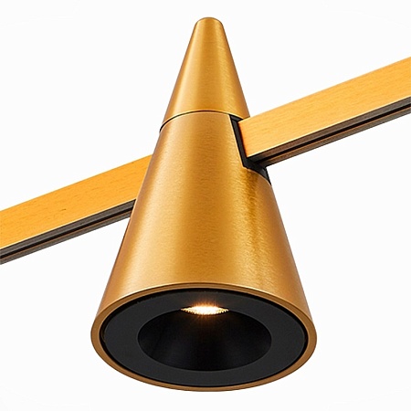 Магнитный трековый светильник FARM Золотистый LED 1*5W 4000K 272Lm Ra90 60 IP20 D70xH1 ST813.246.05 - фото