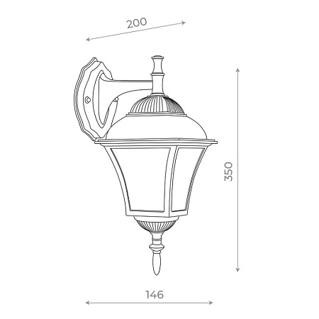 Светильник уличный настенный ST-Luce Бронза/Бронза, Прозрачный E27 1*60W SL082.211.01 - фото