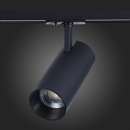 ST350.436.30.24 Св-к трек. Черный LED 1*30W 3000K 2 700Lm Ra?80 24° IP20 L177xW77xH204 100-240V Однофазная трековая система - фото